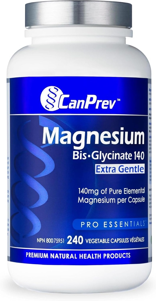 CanPrev Magnesium Bis-Glycinate 140 Extra Gentle Vegi kapslar, 240 greve