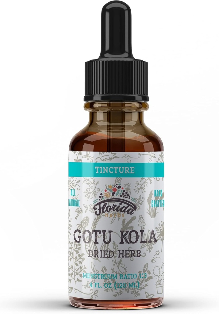 Gotu Kola Tincture, Organic Gotu Kola Extract, Gotu Kola Drops (Centella Asiatica) Kuivattu yrtti