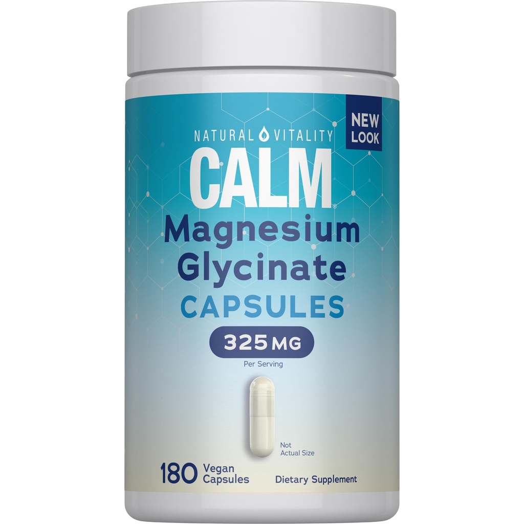 Luonnollinen elinkyky Rauhoitu, magnesium Glycinate tukee luuta, lihasten, sydämen ja hermoston terveyttä, ei-GMO, Vegan, gluteeniton 180ct