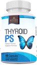 Thyroid Support Komplex Supplement: All Natural Glandular System: Bättre fokus, koncentration, PS Hormone Balance Energy Boost - 60 Veggie Vitamin kapslar