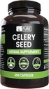 Puhdas Alkuperäinen ainesosat Selleri Seed No Magnesium tai Rice Fillers, aina puhdas, Lab todennettu (365 kapselia)