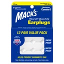 Mack's Pillow Soft Silicone Earplugs, 12 pari ... Alkuperäinen Moldable Silicone Petty Ear Plugs for Nukkuminen, Kuorsaus, Uiminen, Matkustaminen, Konsertit ja opiskelu USA Made in USA