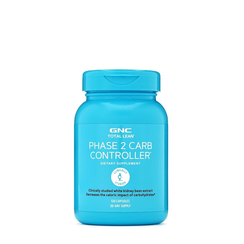 GNC Total Lean Phase 2 Carb Controller, vähentää kaloreiden vaikutusta hiilihydraatteja, 120 kapselia