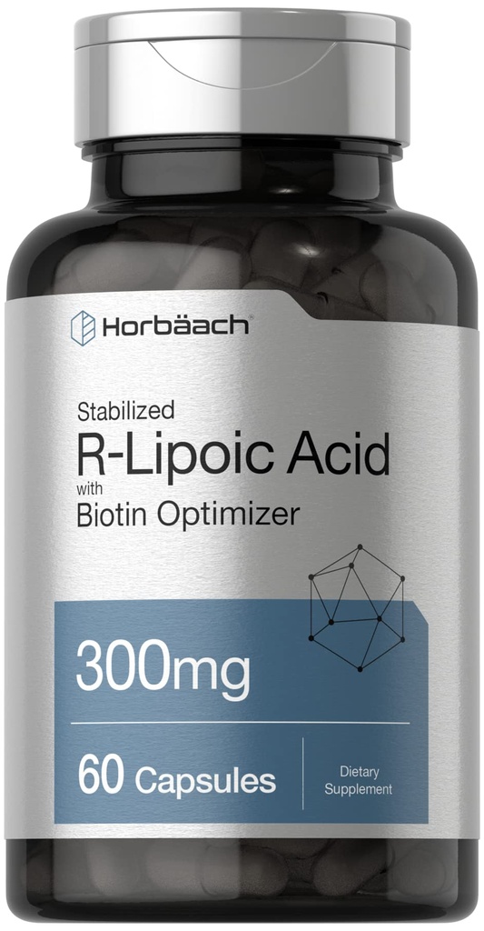 Horbäach Stabilized R-lipoiinihappo 300 mg ... 60 kapselia. Biotin Optimizer...