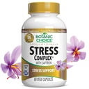 Kasvitieteellinen valinta Stress Complex Kapselit - Mieliala- ja muistituki Saffron, Ashwagandha, Rhodiola - Gluteeniton, 60 kapselia