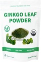 Chérie Sweet Heart Organic Ginkgo Biloba Leaf Powder, Filler Free, Ei muuntogeenisiä organismeja, Vegaaniystävällinen (8 Ounce)