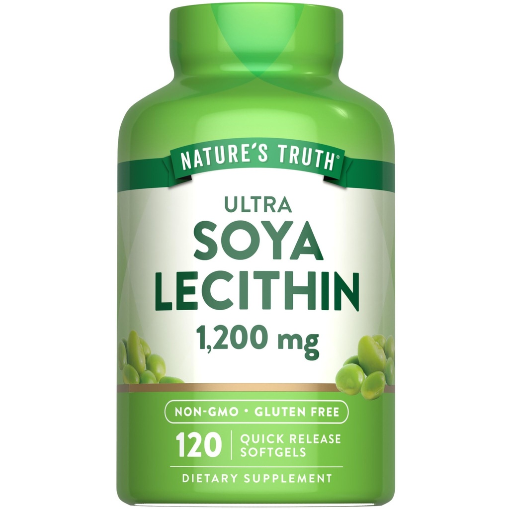 Naturens sanning Ultra Soy Lecithin 1200 mg | 120 Softgels | Non-GMO, Gluten Free Supplement