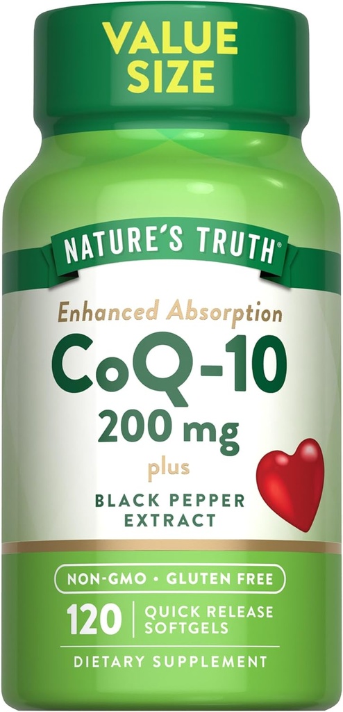 Nature's Truth CoQ10 200mg ... 120 Softgels...