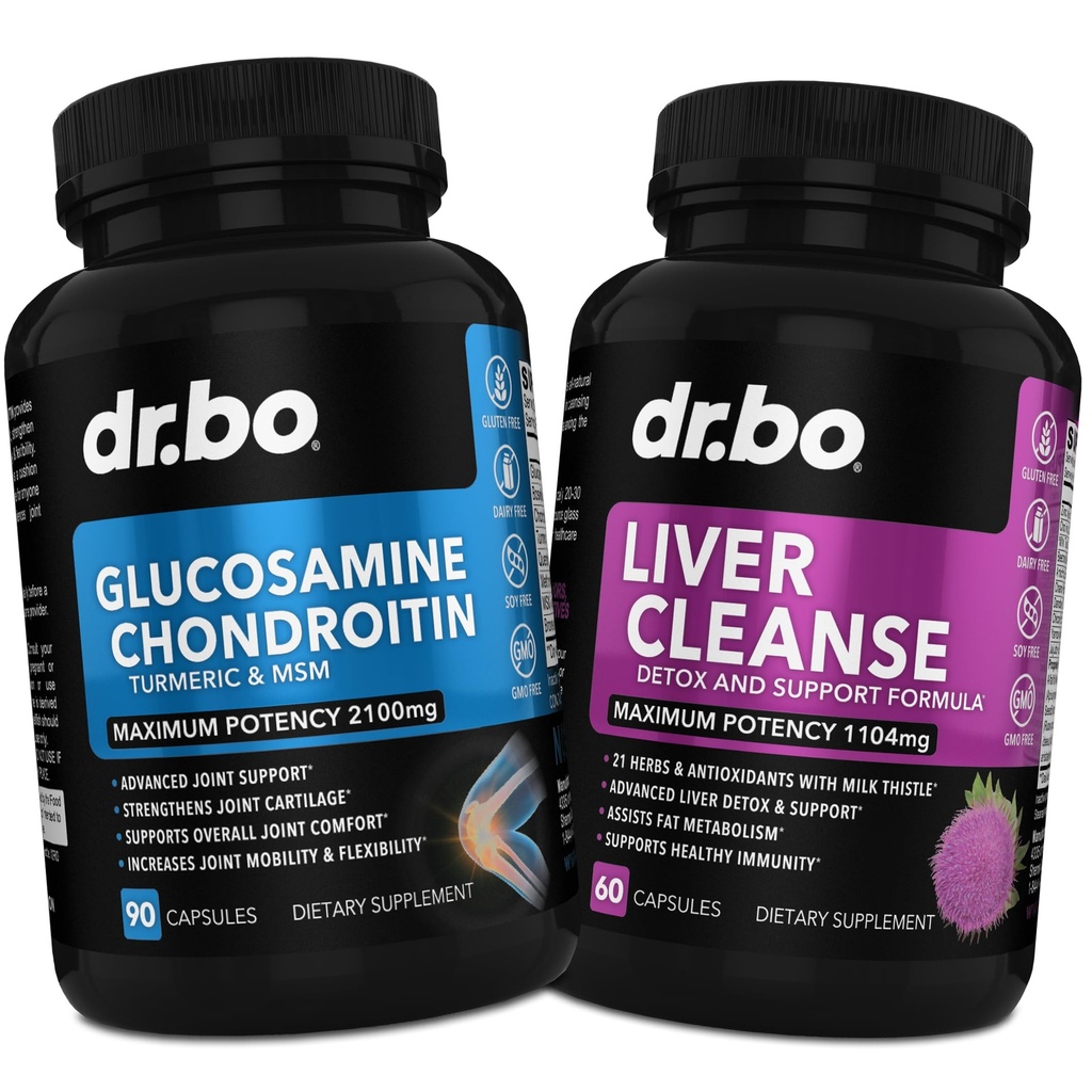 Glukosamiini Chondroitin MSM Turmeric & Liver Cleanse Detox - Joint Health Supplement Knee Bone joints, Liver Cleanse Detox Support - Joint Support Pillerit Glukosamiini Sulfiaatti kapselit jointit Lisäravinteet