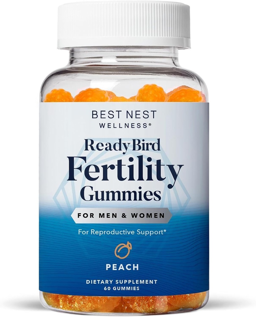 Paras pesäwellness Hedelmällisyys Gummies - Prenatal Multivitamiini Conception Support - Ravintolisä metyylivitamiinit - Vibrant Health Support Coenzyme Q10 - Persikka, 60 Gummies