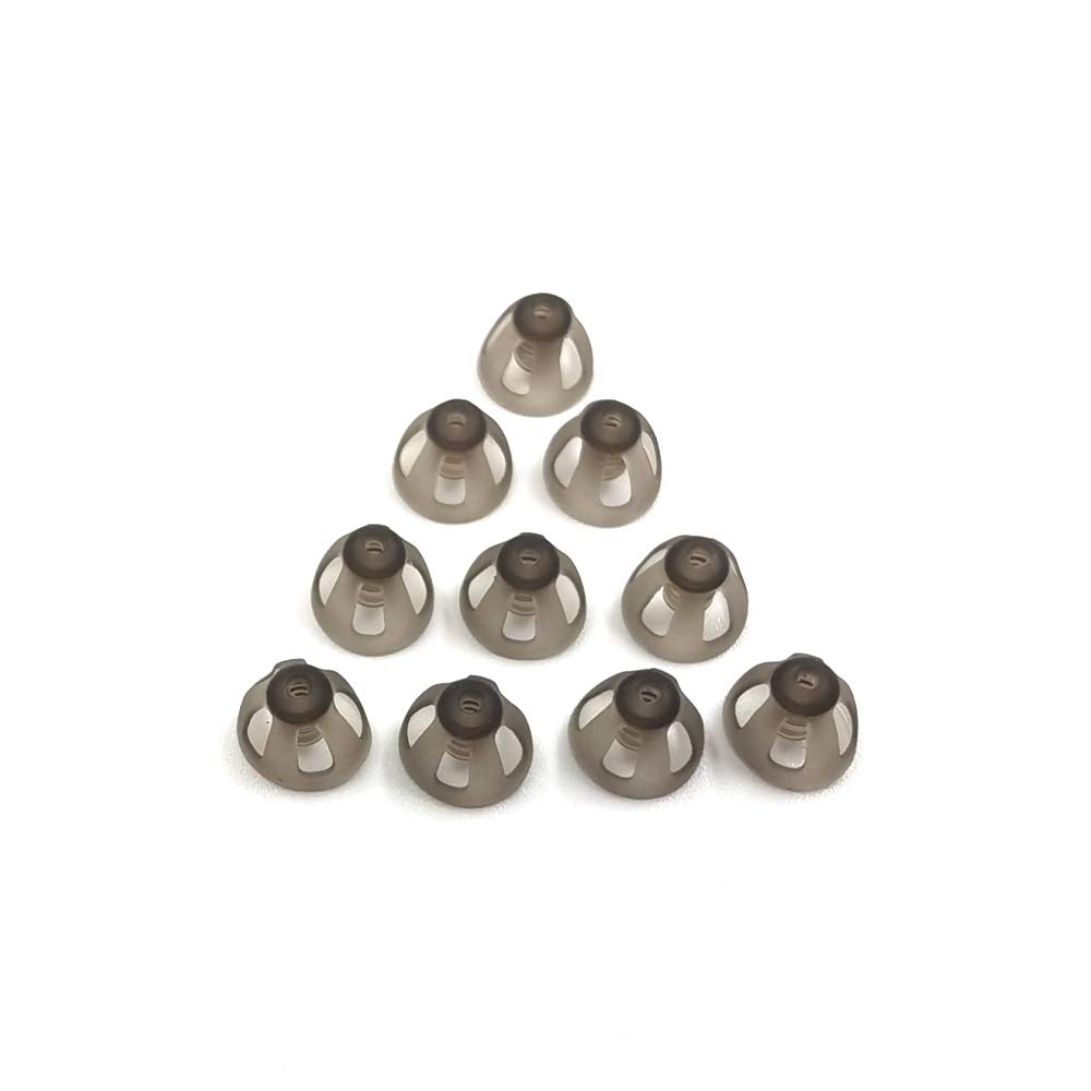 Hörapparat Domes 8mm Smoky Gray Tips Öronstycken Bekväm för Open Fit BTE Sound Amplifier PSAP Kit Osynlig, Förutom RIC 8mm (M * 10)