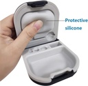 Kuulolaite tapauksessa akku Slot Hard Slot Slot Small 0.59"*2.44"*1.57",Silicone Cushion, ITE, BTE kuulolaitteet (musta)