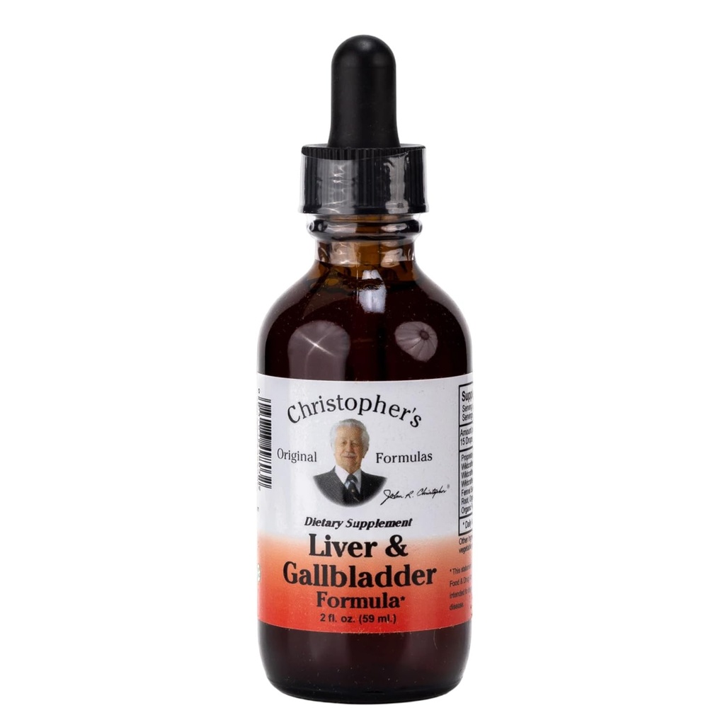 Christopher's Original Formula Liver & Sappirakko Formula, Herbal Supplement for Detox & Dgestive Support, 2 fl oz