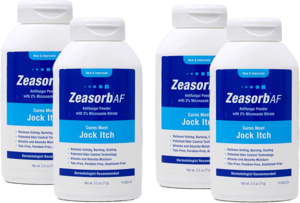 Zeasorb Powder, Jock Itch, 2.5 Ounce (4 pakkaus)