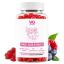 VITA GLOBE Hiukset, iho & kynnet + Kollageeni Gummies ... 20mg A-, C-, D-, E-, B6- ja Biotin- ja Kauneus & wellness-lisäaine terveille hiuksille.