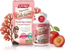 CATALO Vegetarian Calcium Supplements for Women - Plant-Based Red Algae Calcium med Magnesium & Vitamin C för förbättrad absorption - 90 tabletter