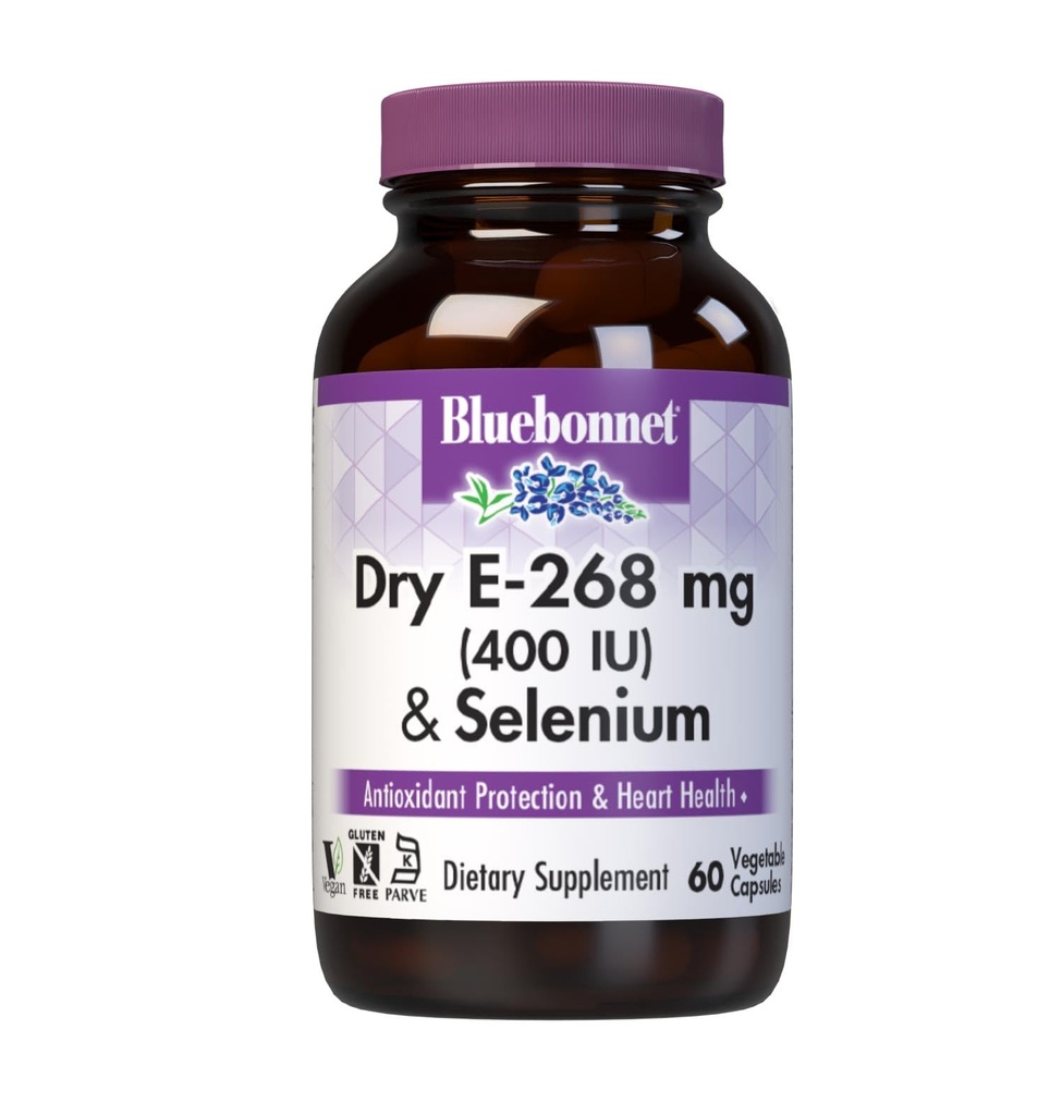 BlueBonnet Dry E-400 IU Plus Selenium kasvissyöjäkapselit, 60