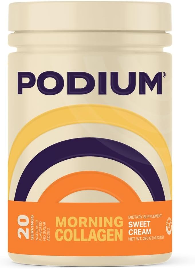Podium Nutrition, Morning Collagen, Sweet Cream, 20 tarjoilua, Kollageeniproteiini, gluteeniton, soijaton