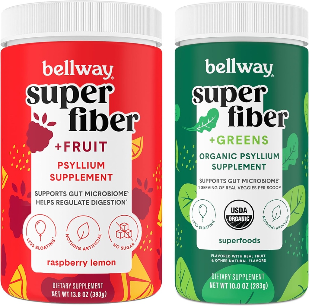 Bellway Super Fiber Powder + Frukt, Raspberry Lemon Super Fiber + Greens