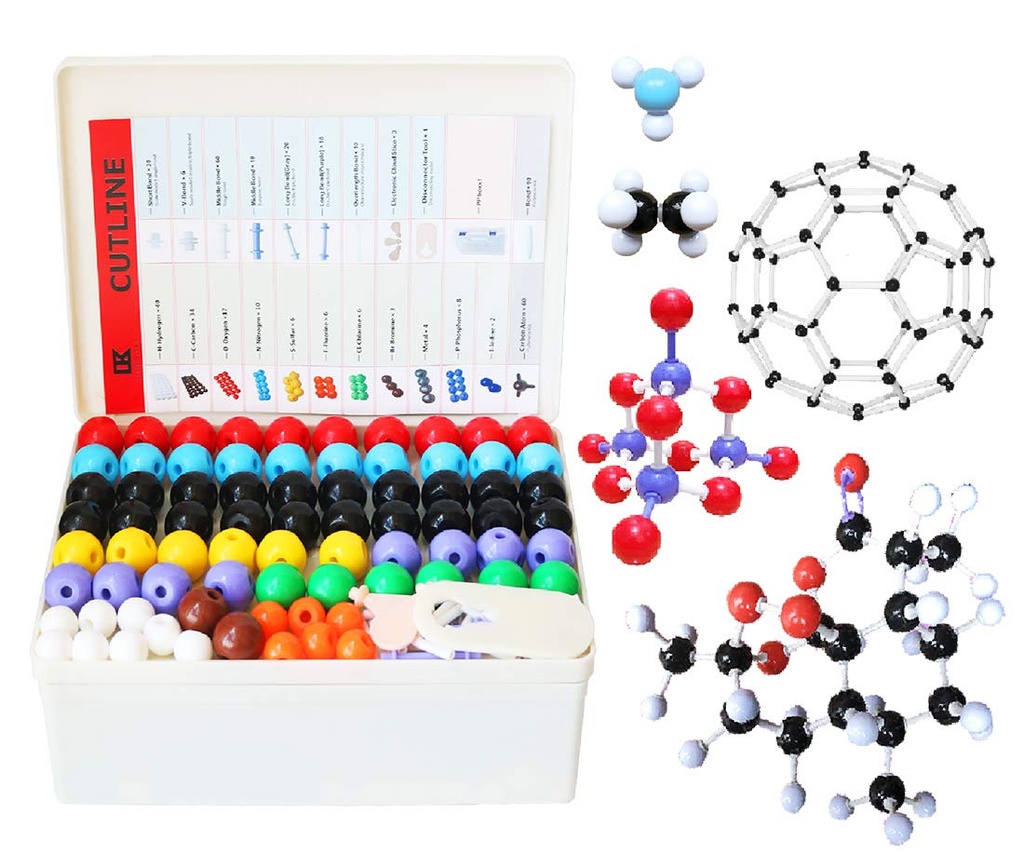 LINKTOR Chemistry Molecular Model Kit (444 Pieces), Opiskelija tai opettaja Set Organic and Inorganic Chemistry Learning, Motivate Enthusiasm Learning and Raising Space Imagination, Fullerene Set