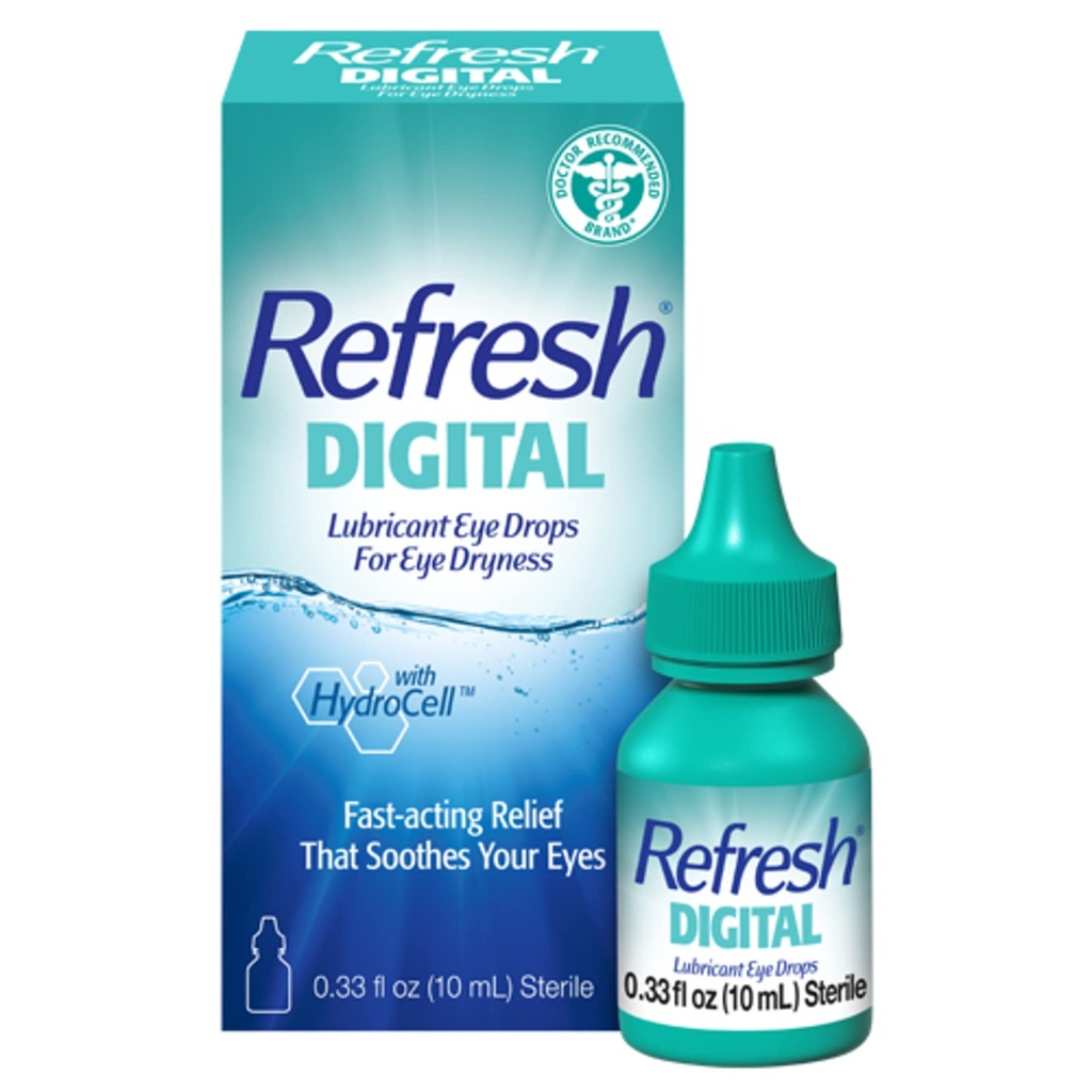 Refresh Digital Lubricant Eye Drops, 0,33 Fl Oz (Pack of 1)