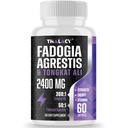 2400mg Fadogia Agrestis Tongkat Ali Supplement - Fadogia Agrestis 1400mg & Tongkat Ali 1000mg Ultra Blend, Maximum Strength, Lihasmassa & urheilullinen suorituskyky, 60 Softgels