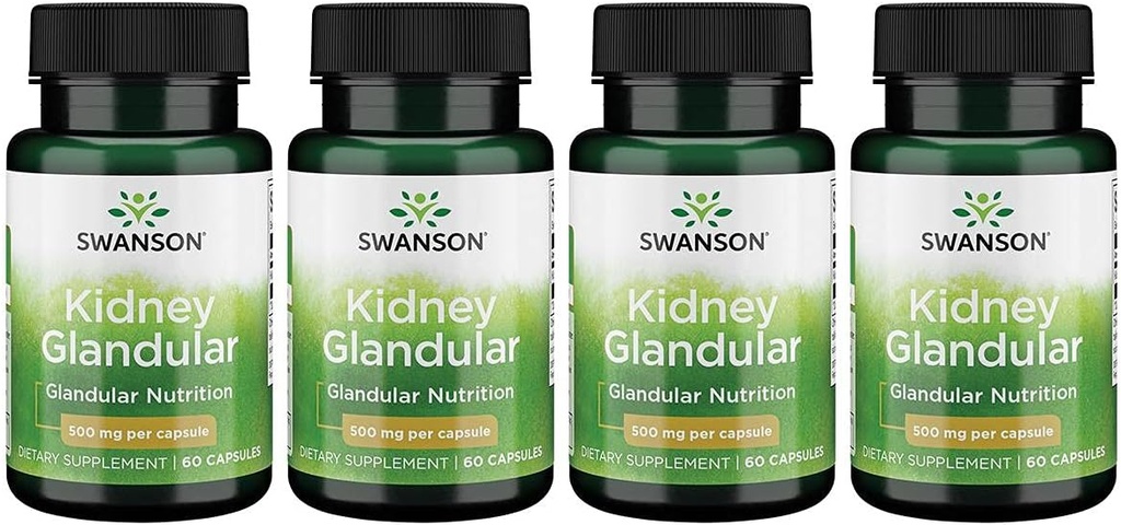 Swanson Munuaiset 500 mg 60 kapselia 4 pakkausta