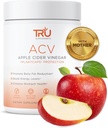 TRU Supplements ACV, Apple Cider Vinegar, organisk ACV med Modern, förbättrar Digestion och hudhälsa, 45 portioner, 1000mg