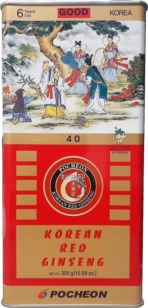Pocheon 300g korealainen purkitettu kuivattu Panax Red Ginseng 24 juuria 6 vuotta hyvä luokka 300-40