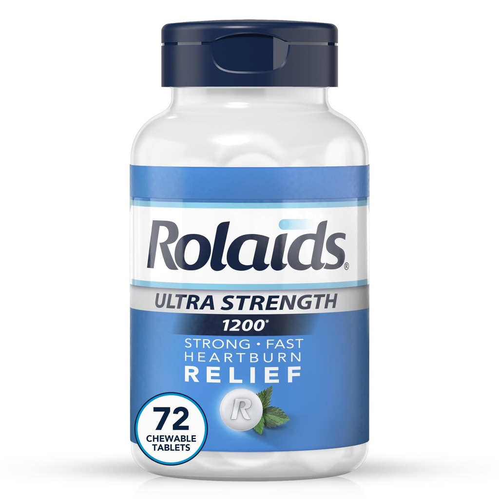 Rolaids Ultra Strength Antasidi Purutabletti, minttu, 72 Count