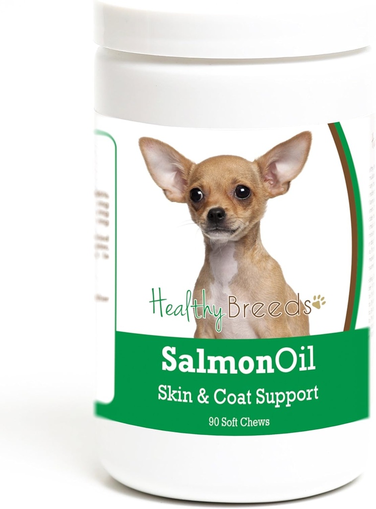 Hälsosamma raser Chihuahua Salmon Oil Soft Chews 90 greve