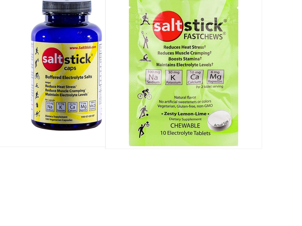 Saltstick Electrolyte kapselit (100 kapselia) Inc. Comp. FastCheews-tutkimuspakkaus