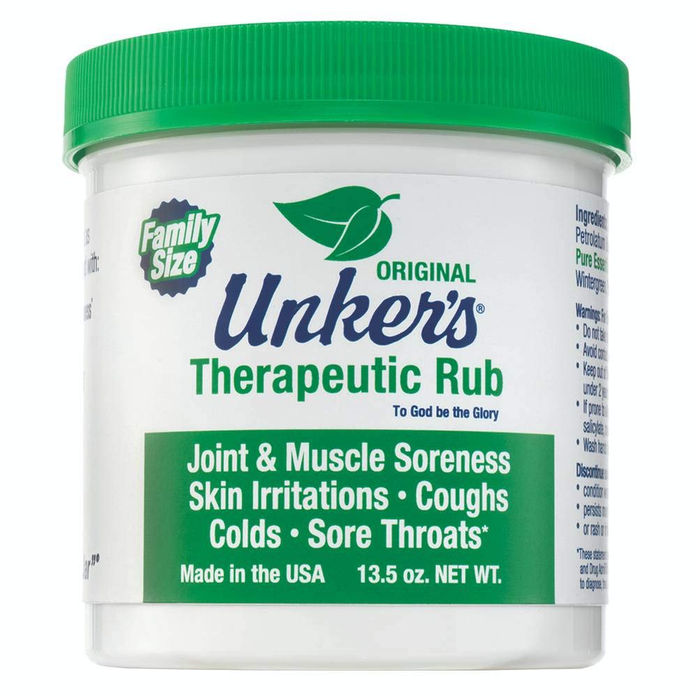 Unkers Therapeutic Rub for Joint Pain, Sore Muscles, Burn Cream eller Calm Your Cough 13.5 uns