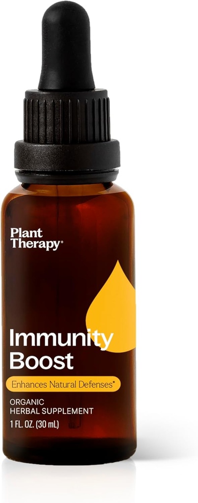 Kasviterapia Organic Immuniteetti Boost Tincture 30 ml (1 oz) Ehcinacea, Elderberry & Lemon Balm Extract, tukee terve immuunijärjestelmä, Natural Defense vastaan kausiuhkat