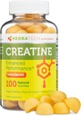 Kreatiini Monohydraatti Gummies miesten ja naisten (100 kreivi, suuri pullo koko, 5 000 mg) Luonnollinen purukumi koko valmistettu Yhdysvalloissa