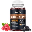 Shilajit Gummies 1000mg - Shilajit Pure Himalayan Organic for Men & Women 85+ Trace Minerals Shilajit Harsin kanssa Ashwagandha, Maca, Musta siemenöljy - energia, aivot, immuniteetti, sokeriton vadelma 60ct
