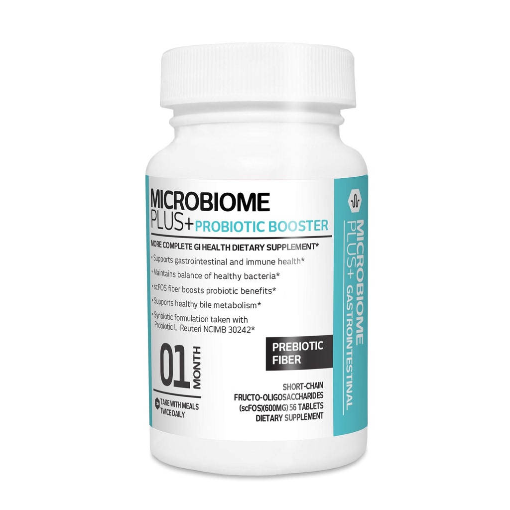 Microbiome Plus Prebiootit scFOS Prebioottikuitu, Boosts Probiootit Benifits, GI Ruoansulatuskanavan lisäravinteet, Allergia Turvallinen ja Gluteeniton miehille ja naisille (1 kuukausi tarjonta) (1)