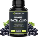 Trans Resveratrol Supplement 500mg Potent Anti Aging Formel, Kraftfull Antioxidant för hjärt- och cellulär hälsa, Brain Booster Supplements med Bioperine, 60 Vegan Caps