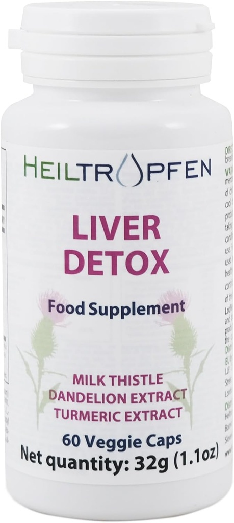 Heiltropfen Liver Detox Kasvissyöjän kapselit ... 60 kapselia...