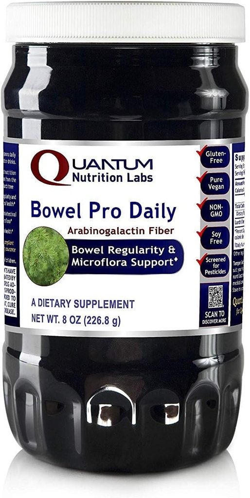 QNL Bowel Pro Daily - Prebioottikuitujauhetta tukemaan Ruoansulatus - herkullinen Daily Gut Health Powder - Vegan Immunosupport Supplement - Organic Prebiotic - 8 oz
