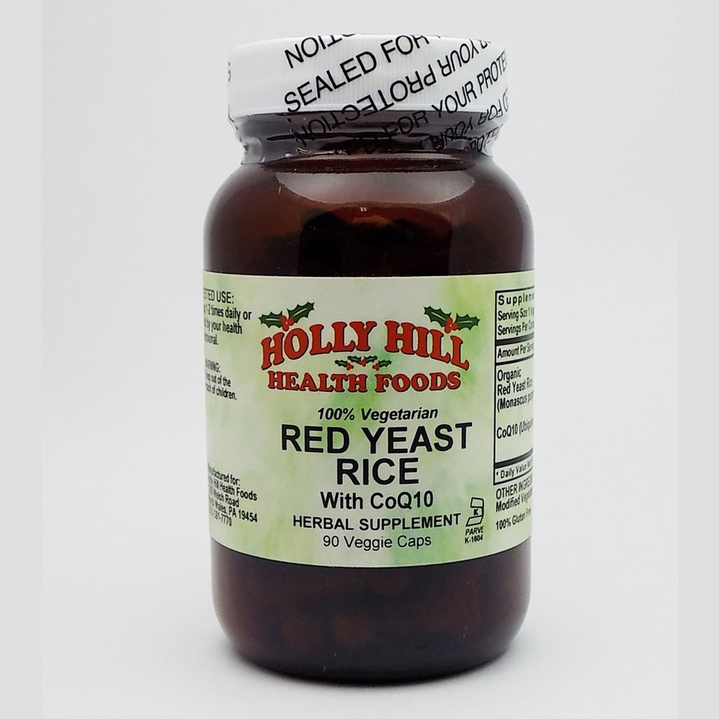 Holly Hill Health Foods, Red Yeast Rice, 90 kasvissyöjäkapselia