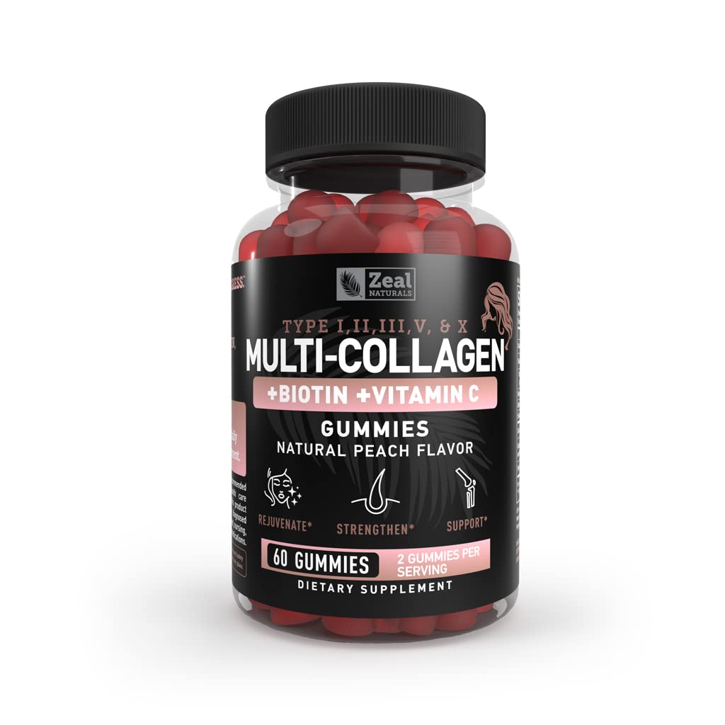 Multi Collagen Peptide Gummies (1, 2, 3, 5 & 10) + C-vitamiini + Biotiini + hyaluronihappo 