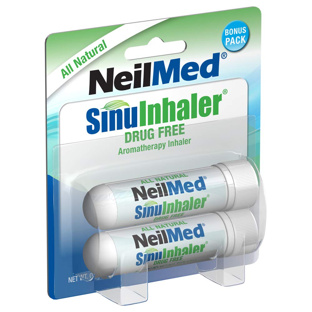 NeilMed SinuInhaler Natural Non-medicinal Aromatherapy Inhalaattori (Bonus Pack) 2 Lukumäärä (Pack of 1)