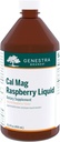 Genestra Brands Cal Mag Raspberry Liquid | Calcium och Magnesium Citrate Formel med vitamin D | 15,2 fl. oz.