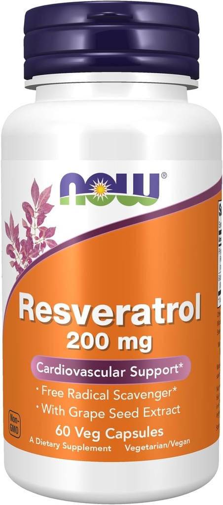 Nyt Foods Resveratrol 200 mg viinirypäleen siemenuute - 60 Veg kapselia