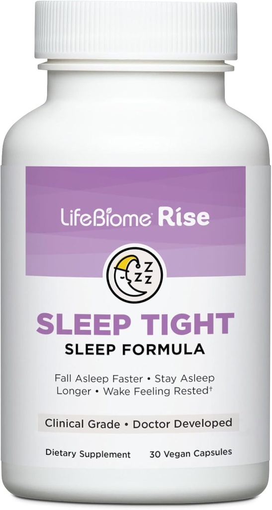 Terveet ohjeet ElämäBiome Nouse Uni Tiukka välittömästi ja laajennettu Release Melatonin Plus GABA innovatiivisissa Microbeadlets auttaa sinua tuuli alas nopeasti syvä, rento Zzzs