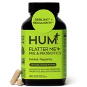 HUM Imater Me Dgestive Enzymes Plus Prebiootit & Probiootit, Ruoansulatuselimistön turvotusta täydentää naisille ja miehille, nopeasti toimivat antibloat pillerit Multi Enzyme debloating, Vegan, 60 kapselia