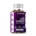 Vitamitic Iron 65 mg Gummies Supplement for Women & Men - 60 Vegan Gummies - Suuri maistaminen Iron Gummy Vitamiinit C-vitamiini (1)