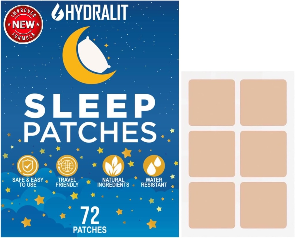 Uni paikat aikuisille Extra Strength nukkumisapu Patch Melatoniini levolliset yöt Aikareleased Formula Skin Jet Lag Matkustaa Friendly Last All Night Miehet ja naiset Parempi aamu 72 Pack