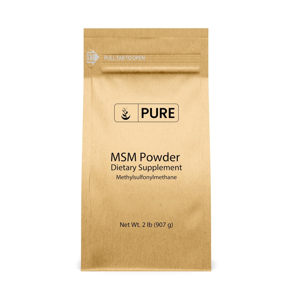 Metyylisulfonyylimetaani MSM Powder (2 lbs), aina puhdas, luonnollinen rikki ravintolisä